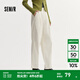 森馬[商場(chǎng)同款]休閑褲女簡(jiǎn)約寬松長(zhǎng)褲2024秋季新款顯瘦顯高錐形褲 奶白10501 L