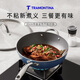查蒙蒂納（TRAMONTINA）30cm炒鍋不粘鍋廚房好物家用中式炒菜鍋具煎鍋電磁爐可用平底炒鍋 薄霧藍(lán)不粘炒鍋（帶蓋） 30cm