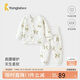 童泰（TONGTAI）嬰兒套裝秋冬寶寶衣服夾棉上衣高腰褲子TS43J200-DS綠色90cm