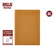 無印良品（MUJI）PVC封面月周記筆記本/2025年12月開始 本子 日記本 記事本 日程本 新品 88張/芥末黃/A5