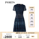 PORTS寶姿女裝短袖中長連衣裙LM8D220MLP025 丈青印花 XS
