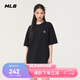 MLB男女短袖T恤潮流百搭純色休閑25夏季新款3ATSB5053-50BKS-L