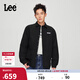 Lee舒適版翻領(lǐng)絎縫黑色男輕薄羽絨服夾克外套休閑