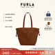 芙拉（FURLA）【禮物】NET女士牛皮中號經(jīng)典菜籃子上班族通勤手提托特包 棕色