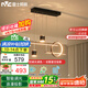 雷士（NVC）餐廳吊燈LED智能簡約北歐輕奢黑金餐桌帶筒燈長條燈WHDD40F/G-03