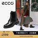 愛(ài)步（ECCO）靴子女 2025新款簡(jiǎn)約百搭厚底增高保暖牛皮馬丁靴 都市232863 黑色23286301001 37