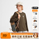 暇步士（Hush Puppies）【云輕棉】童裝男女童2025秋季新款柔軟舒適時尚活力色彩圓領(lǐng)衫 苔蘚綠 170 cm