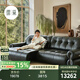 儒黛真皮沙發(fā)床法式電動(dòng)伸縮功能黑糖云朵高檔頭層牛皮復(fù)古小客廳智能 2.95米-電動(dòng)伸縮-可視面真皮 V-ultra（加厚半青皮1.6-1.8mm）