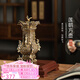 禮司府河南博物院 蓮鶴方壺銅擺件手工桌面擺件博物館文創(chuàng)伴手禮喬遷禮 蓮鶴方壺小擺件-禮盒裝