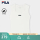 FILA 斐樂官方女子針織背心2025秋新款時尚休閑簡約修身無袖上衣 云白-WT L 170/88A/L