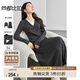 尚都比拉慵懶風(fēng)針織衫套裝女秋冬假兩件上衣顯瘦半身裙兩件套 黛灰色 L 