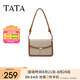 他她（TATA）氣質(zhì)通勤小方包女包包簡約單肩包斜挎包2025新款X3462BX5 杏/棕 F