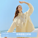樂町元氣多巴胺輕薄透感立領(lǐng)外套夏季新款抽繩設(shè)計原紗防曬衣 黃色（現(xiàn)貨） L