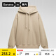 蕉內（Bananain）非常服503Relax男女同款連帽衛(wèi)衣加絨休閑百搭透氣秋冬新款男裝 【男女同款加絨】杏卡其 M
