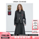 VEGA CHANG【50%綿羊毛】時尚套裝女2025秋冬復(fù)古減齡毛呢兩件套 星河灰(上衣) L