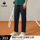 樂卡克（Le coq sportif）法國公雞夏季男士騎行系列休閑薄款運(yùn)動(dòng)針織長褲 黑色 M