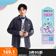 三?！境跻粑磥砺?lián)名】2025秋季男士英文印花格子長(zhǎng)襯衫507021 墨灰 L