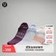 lululemon丨Power Stride 女士帶提耳短襪 *3 雙裝 LW9DDFS 風(fēng)車(chē)/白色/葡萄薊 S