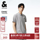杰克·瓊斯（JACK&JONES）男裝25年精致虎頭刺繡涼感短袖polo衫男士夏季商務(wù)半袖翻領(lǐng)T恤 淺灰C39 M
