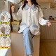 秋冬孕婦睡衣加厚月子服純空氣棉夾層大碼哺乳睡衣產(chǎn)婦產(chǎn)后喂奶衣 ISY-6892#贈(zèng)同款發(fā)帶 XL碼 (推薦體重120-135斤左右)