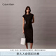 Calvin Klein高級(jí)成衣系列【七夕禮物】25夏女士ck氣質(zhì)黑色顯瘦連衣裙44B012G UB1-太空黑 S