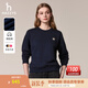 哈吉斯（HAZZYS）女裝 秋季女士【PHIZ系列】純棉休閑風(fēng)落肩衛(wèi)衣女 藏青色NV M (160/84A 38)
