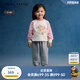Teenie Weenie Kids小熊童裝25年新款女寶寶圓領(lǐng)印花衛(wèi)衣衛(wèi)褲套裝 粉色 100 cm