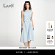 Laurèl【粘纖】25春新款修身收腰無袖連衣裙女LWD361Y05800 冰川藍(lán) S
