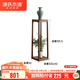 源氏木語(yǔ)實(shí)木花架新中式黑胡桃木雙層置物架小戶(hù)型家用禪意花幾 1.01米花架(320*320*1015mm)