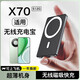 圖禿兔適用榮耀x70無(wú)線(xiàn)充電寶榮耀X70 512GB磁吸無(wú)線(xiàn)充電寶超薄小巧快充大容量10000毫安移動(dòng)電源 黑色 10000毫安
