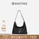 BAGTREE包包樹(shù)圖南包2025年女款輕奢植鞣牛皮hobo單肩斜挎小眾腋下軟包 黑色-中號 小眾輕奢女包