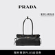 PRADA/普拉達(dá)【禮物】女士Prada Bonnie中號(hào)牛皮革手提單肩包 黑色