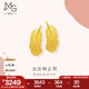 周生生七夕禮物 羽毛黃金耳釘 愛情密語(yǔ)足金丘比特之羽耳飾 86820E計(jì)價(jià) 3.42克(含工費(fèi)200元)