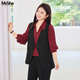 MsShe【輕職場(chǎng)】大碼女裝2025新款秋裝胖mm職業(yè)通勤V領(lǐng)馬甲外套女 馬甲-黑色現(xiàn)貨 2XL