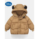 迪士尼兒童羽絨棉服2024新款男女童短款加厚棉襖小童寶寶卡通保暖外套冬 咖啡 加絨 110 建議100-110cm2歲-3歲cm建