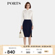 PORTS 寶姿秋冬新品女裝長(zhǎng)袖襯衫ALM9B016NPP064 白色混色 M (6)