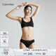 Calvin Klein內衣【七夕禮物】女士美拉德ck無鋼圈輕運動U型背心文胸QF7400AD UB1-太空黑 M