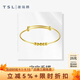 謝瑞麟（TSL）黃金手鐲親子款寶寶手鐲足金金珠嬰兒童手鐲滿月5G工藝YS595 2.95g（工費(fèi)900元）