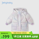 JELLYBABY女童羽絨服冬季寶寶保暖面包服女孩防水外套秋冬兒童冬裝2024新款 紫色 110CM