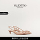 華倫天奴VALENTINO[禮物]女士 VLOGO SIGNATURE 漆皮后系帶高跟鞋 肉桂粉色（建議選小半碼） 37
