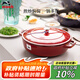 琺寶（staub）法國(guó)進(jìn)口旋風(fēng)釘海鮮鍋雙耳煲湯烹飪鍋海鮮鍋櫻桃紅28cm 40511-474