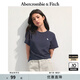 ABERCROMBIE & FITCH【百搭純色】女裝25夏季經(jīng)典小麋鹿修身圓領(lǐng)短袖T恤KI139-5759 海軍藍 S (165/92A)