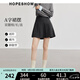 紅袖學(xué)院風(fēng)半身裙冬季2024新款女裝質(zhì)感A字不規(guī)則減齡氣質(zhì)百褶短裙 深灰080 M