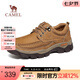 駱駝（CAMEL）新款柔軟磨砂牛皮寬楦止滑大頭經(jīng)典休閑鞋男士 G13A307163   駝色 40