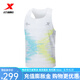 特步（XTEP）【門店同款】國人競速跑步背心男夏季新款訓(xùn)練速干運動無袖T恤男 珍珠白 L