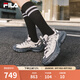 斐樂(lè)（FILA）官方女鞋老爹鞋運(yùn)動(dòng)鞋2025秋季新款鞋子厚底蘑菇休閑鞋 白中白/影黑灰-BD 37.5