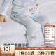 OAK FAMILY秋季兒童高腰護肚褲莫代爾棉女寶寶打底褲長(cháng)褲 小雪人 80 cm