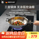 WMF福騰寶無(wú)涂層不銹鋼炒鍋304不銹鋼平底電磁爐明火通用金剛30cm