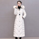 逐雅加厚長(cháng)款羽絨服女超厚加長(cháng)過(guò)膝超長(cháng)款到腳踝東北300g北方極寒修身 白色 L 適合110-125斤