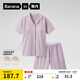 蕉內(nèi)301H女士睡衣純棉春夏季帶杯防凸點(diǎn)短袖短褲翻領(lǐng)家居服套裝情侶款